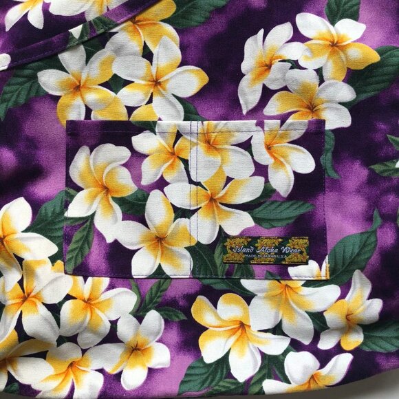 NWOT, Island Aloha Wear, Purple w/Tropical Floral, Cloth, Hobo/Beach/Tote Bag - Picture 4 of 11